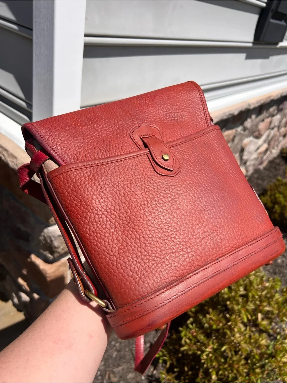 Vintage Dooney & Bourke Taupe Cavalry Spectator Bag